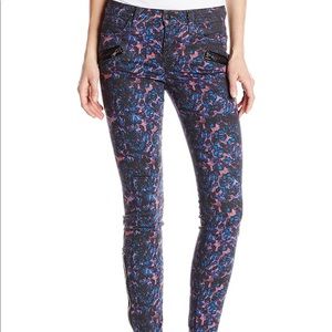Joe’s Jeans Zip Skinny Jean in Cobalt Leopard